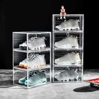 Kotak Sepatu Akrilik Bening Plastik Magnetik Transparan Dapat Ditumpuk