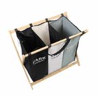 Oxford Cloth 3 Grid Laundry Basket Reusable Eco Friendly Weight 2.05kg Hemat Ruang