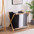 Oxford Cloth 3 Grid Laundry Basket Reusable Eco Friendly Weight 2.05kg Hemat Ruang