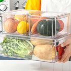 4 Pcs Stackable Plastic Clear Kulkas Organizer Set Dapur Penyimpanan Makanan